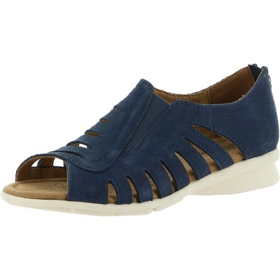 

Женские босоножки на танкетке Comfortiva Parker Navy 10 Wide (C, D, W) BHFO 5368, Midnight navy suede, Parker