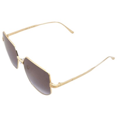 Pre-owned Cartier Grey Gradient Flash Geometric Ladies Sunglasses Ct0327s 001 58 In Gray
