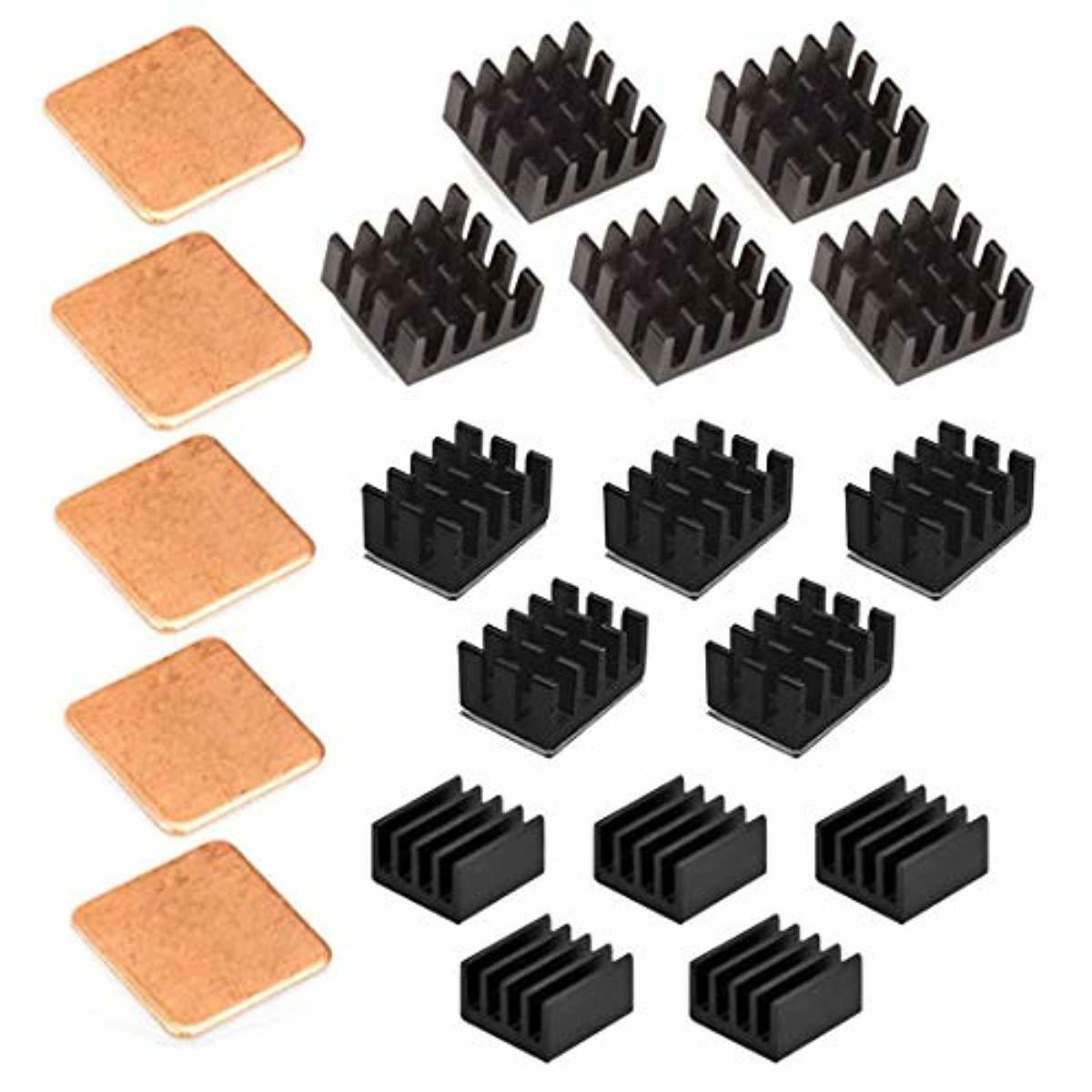 Raspberry Pi Heatsink Kit Aluminum Copper 3M 8810 Thermal Adhesive Tape 20 Pcs eBay