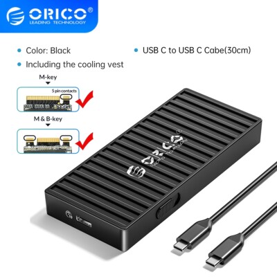ORICO M.2 NVMe SSD Enclosure USB3.2 Type C 10Gbps PCIE SSD Case Container Design