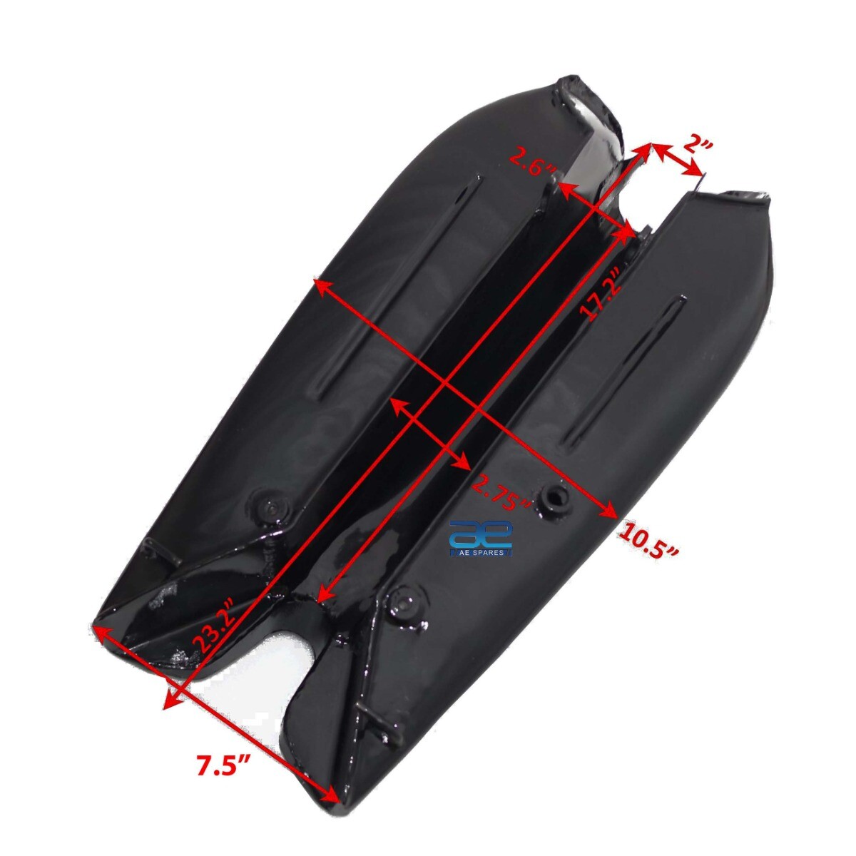 Petrol Fuel Gas Tank With Cap Black  & White Stripe For BMW R71  