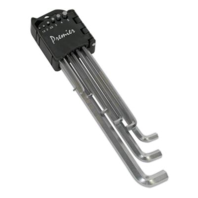 Sealey Premier 9pc Extra Long 90-230mm Stubby End Hex Allen Key Set 1.5-10mm