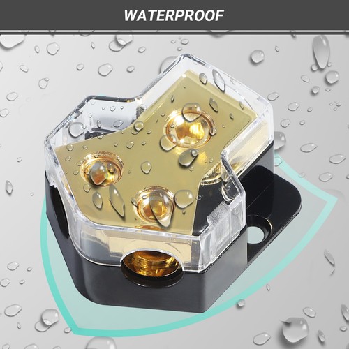 Car Audio Splitter Amp Power 0/2/4 Gauge In 4/6/8 Gauge Out Distribution Block