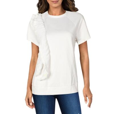 

Женская белая эластичная рубашка CQ by CQ, пуловер, топ  BHFO 7390, Off white