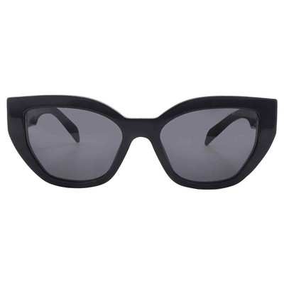 Pre-owned Prada Grey Cat Eye Ladies Sunglasses Pr A09s 1ab5s0 53 Pr A09s 1ab5s0 53 In Gray