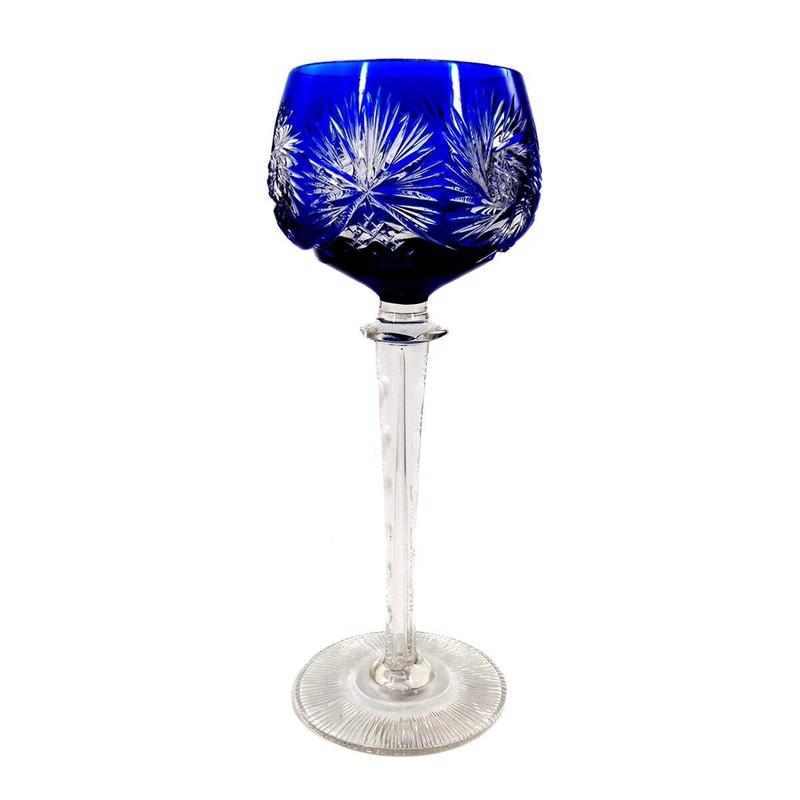 StÃ¤Ngelglas Mit Kobaltblauen ÃBerfang, JosephinenhÃ¼Tte, Entw. S. Haertel Um 1910