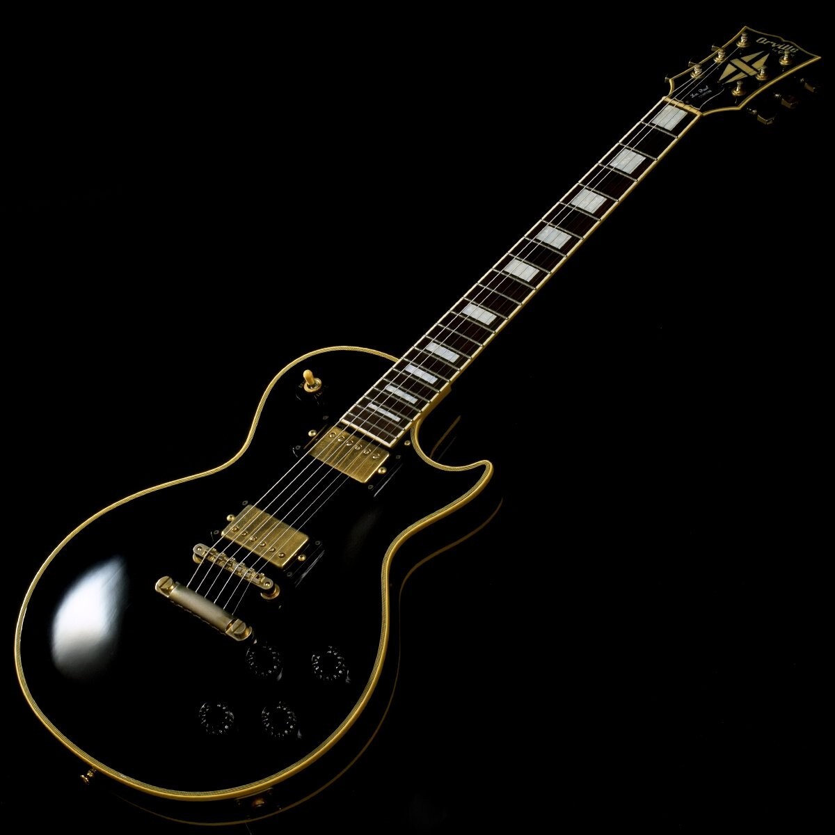 ギター Orville Les Paul Orville by Gibson Electric Guitar LPC Les Paul Custom Black