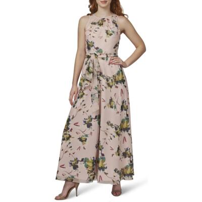 

Adrianna Papell Женский комбинезон из органзы с широкими штанинами BHFO 4550, Blush multi