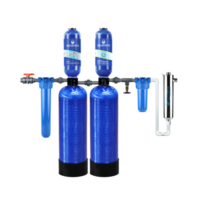 Aquasana Whole Home WELL Water Filter + Conditioner +Install Kit+ UV Filter