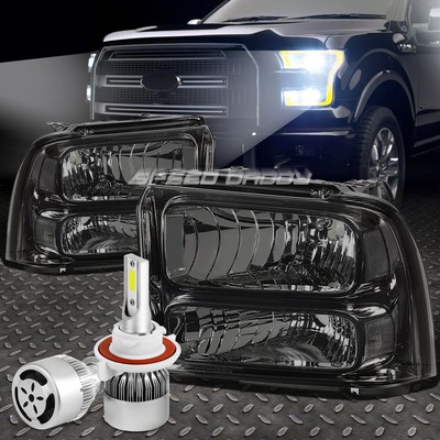 ФАРА С ЗАКОПЧЕННЫМ КОРПУСОМ + ПРОЗРАЧНЫЙ УГОЛ + БЕЛЫЙ СВЕТОДИОД H13 HID + ВЕНТИЛЯТОР ДЛЯ 05-07 SUPERDUTY