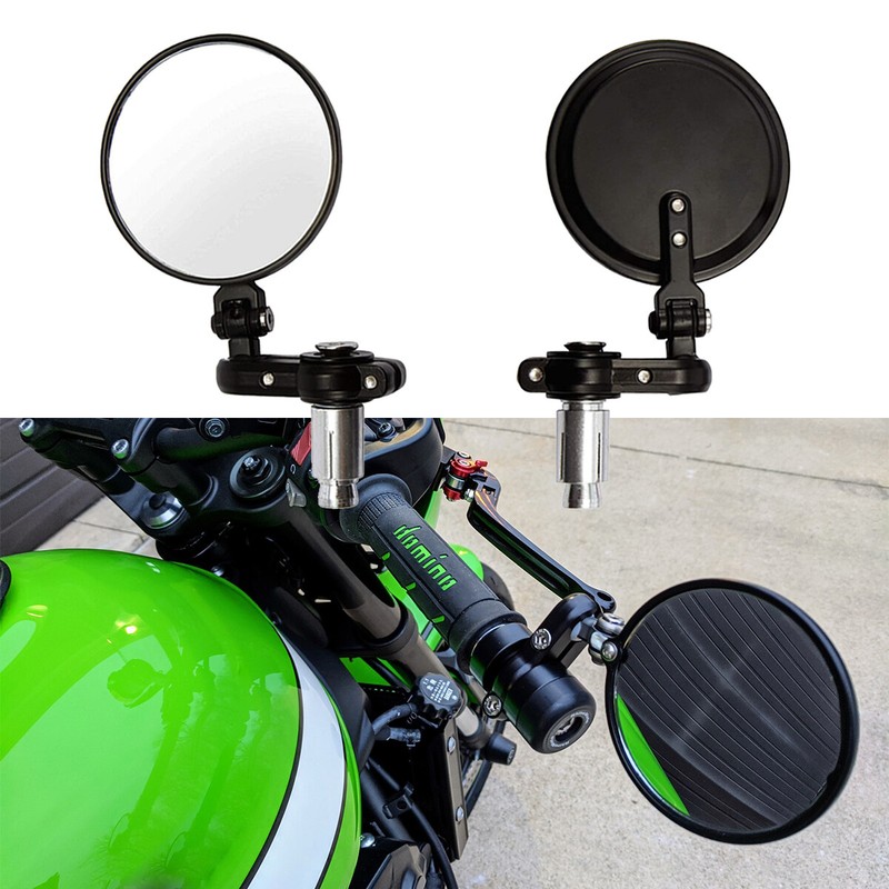 7/8" 22mm Motorcycle Round Bar End Mirrors for Kawasaki Z900 Z125 Z650 Z1000 BLKのeBay公認海外通販｜セカイモン