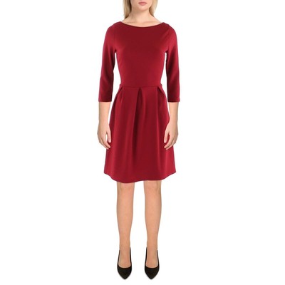 24seven Comfort Apparel Женское красное плиссированное мини-платье-клеш XL BHFO 8654
