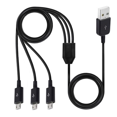 3FT Micro USB Splitter Cable, 1 to 3 USB to Multi Micro USB Adapter Cord with...