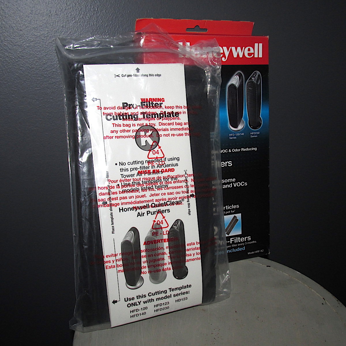 Honeywell HRF-K2 Air Purifier Pre-Filter Set Of 2 Gas VOC Odor Reducing Filters