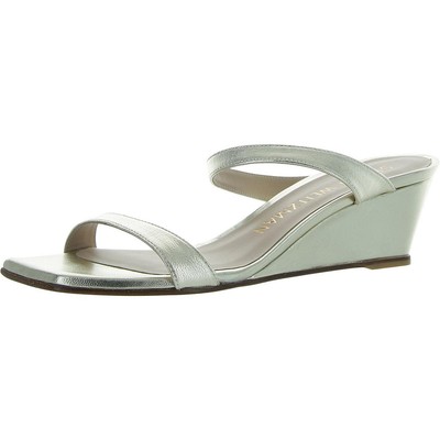 Stuart Weitzman Womens Aleena 50 Wedge Leather Slide Sandals Shoes BHFO 4917