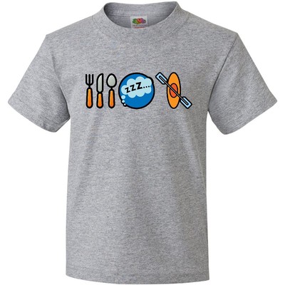 Ing Eat Sleep Kayak Youth T-shirt Boating Whitewater Future Tee