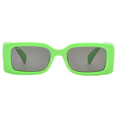 Pre-owned Gucci Grey Rectangular Ladies Sunglasses Gg1325s 009 54 Gg1325s 009 54 In Gray