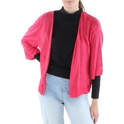

Tommy Bahama Женский розовый льняной короткий кардиган-свитер  BHFO 2562, Amaranth