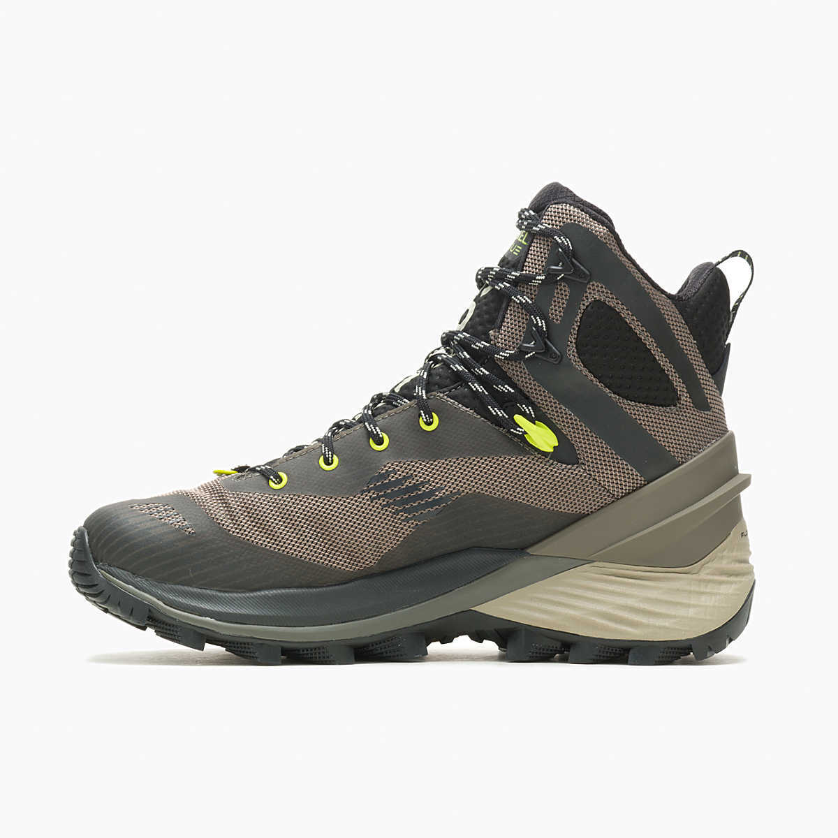 Pre-owned Merrell Mens  Rogue Hiker Mid Gore Tex Boulder Waterproof Mesh Hiking Shoes In Gray