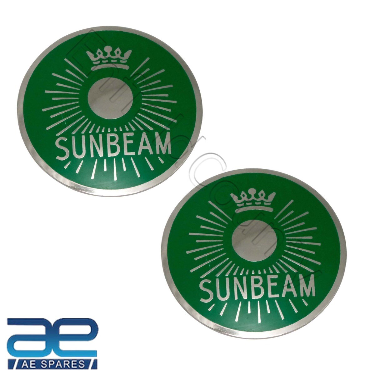 New Pair Green Sunbeam S7 S8 Motorcycle Petrol Tank Badge Monogram Set  