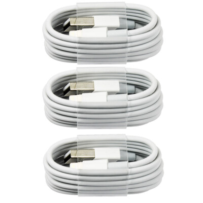 3 PCs 3FT 8 PIN USB DATA CHARGER CABLE CORDs FOR iPhone 14 13 12 11 X Plus 8 7