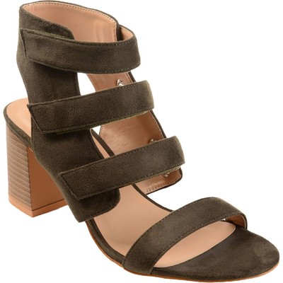 

Женские черные сандалии Perkin с ремешками Journee Collection 6 Medium (B,M) BHFO 1078, Черный, Perkin