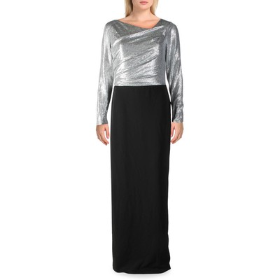 Женское официальное вечернее платье Lauren Ralph Lauren черного цвета металлик 8 BHFO 9939