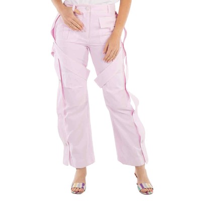 Pre-owned Burberry Ladies Pale Candy Pink Amelia Straight-leg Trousers