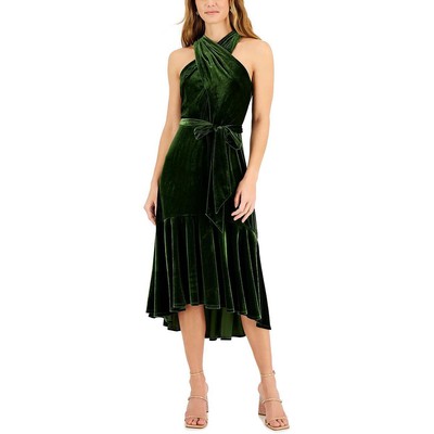

Женское зеленое бархатное платье без рукавов с бретелькой Taylor Petites  BHFO 6830, New olive
