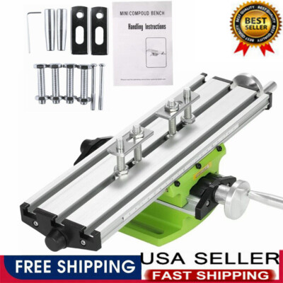 Milling Machine Work Table Cross Slide X Y Axis Bench Drill Press Vise Fixture