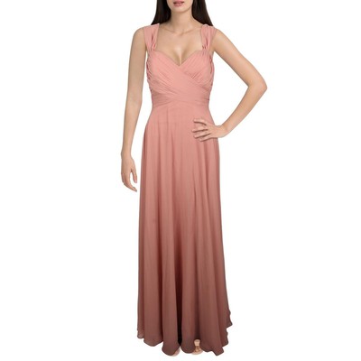 Женское розовое вечернее платье макси из коллекции Dessy от Vivian Diamond 12 BHFO 9199