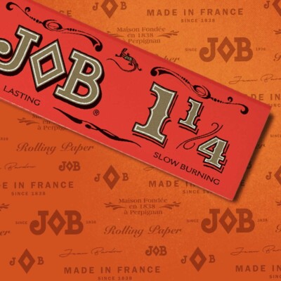 JOB ORANGE 1 1/4 SLOW BURNING CIGARETTE ROLLING PAPERS 1.25   24 BOOKS   1 BOX