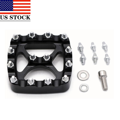 MX Style CNC Brake Pedal Pad Cover For Harley Softail Dyna Sportster XL1200 