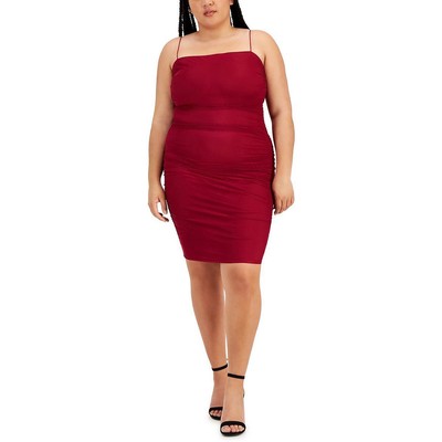 Женское красное трикотажное облегающее платье B. Darlin для юниорок Rushed Plus 24W BHFO 5123