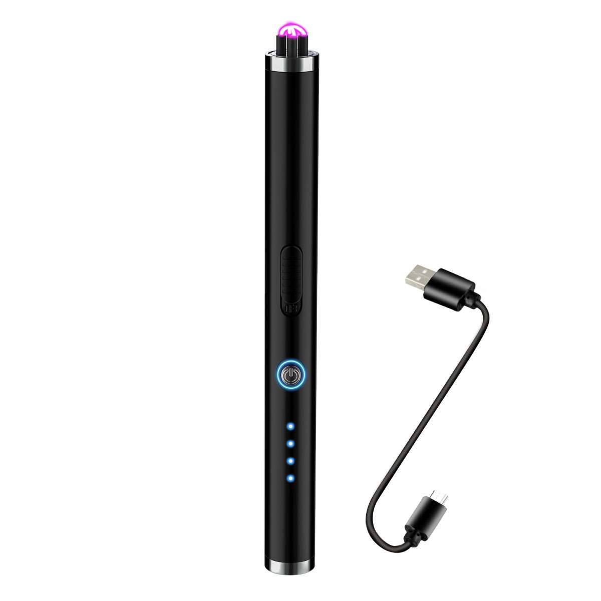 Cool Electric Long Arc Lighters USB Rechargeable Candle, BBQ, Cigarette, Kitchen