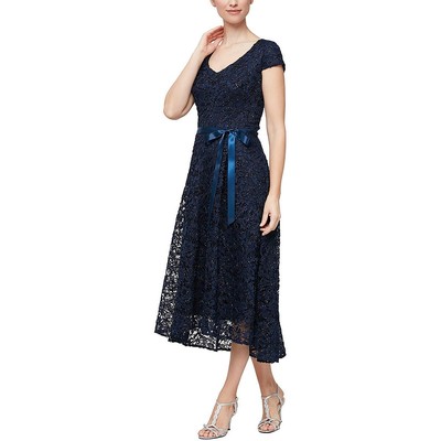 

Alex Evenings Женское темно-синее металлическое платье для коктейлей и вечеринок Evening  BHFO 2548, Navy