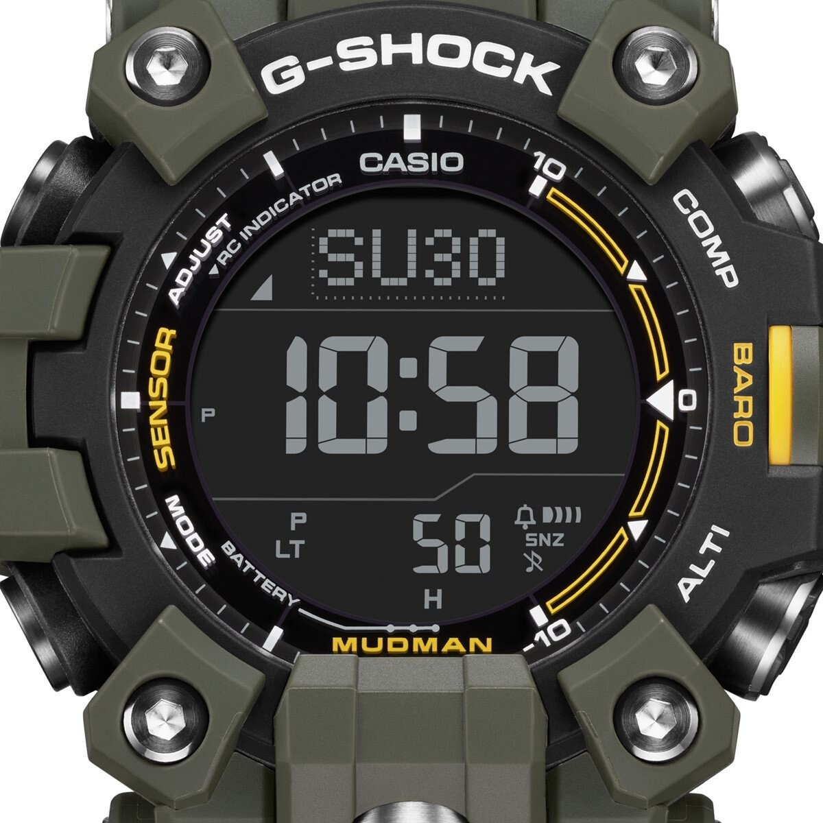 Pre-owned Casio G-shock Master Of Mudman Triple Sensor Model Gw-9500-3jf Men's Watch