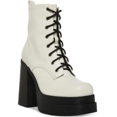 Женские ботинки Madden Girl Drivenn White Combat на шнуровке 7.5 Medium (B,M) 0480