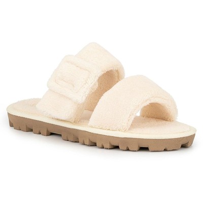 

Olivia Miller Женские сандалии на плоской подошве с открытым носком Amanea French Terry BHFO 4935, Amantea