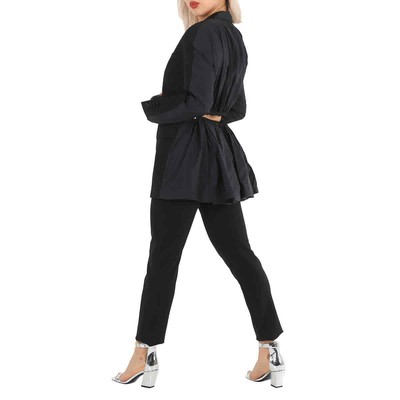Pre-owned Burberry Black Wool And Taffeta Cut-out Back Tuxedo Jacket