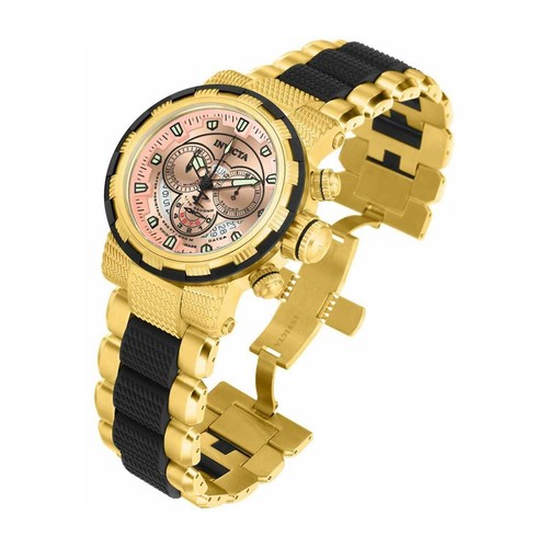 Pre-owned Invicta Men's Watch Reserve Capsule Rose Gold And Black Dial Bracelet 80304
