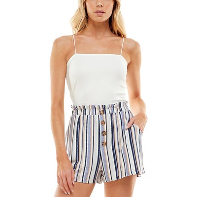 

Женский темно-синий комбинезон в полоску Ultra Flirt Paperbag Juniors  BHFO 5830, Eastside stripe