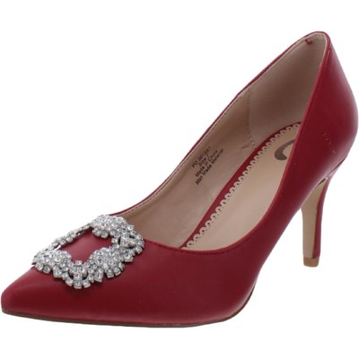 

Journee Collection Женские красные туфли на каблуке из искусственной кожи с острым носком 7 BHFO 0992, Красный