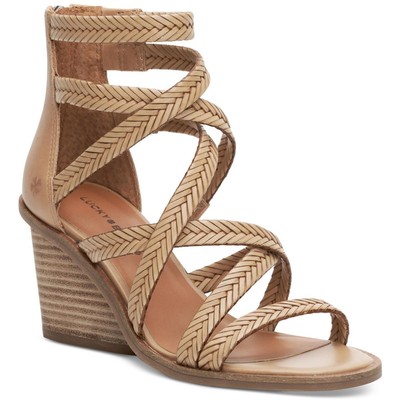 

Женские сандалии Lucky Brand Lollyi с плетеным ремешком на щиколотке и ремешками, сандалии BHFO 5305, Lollyi