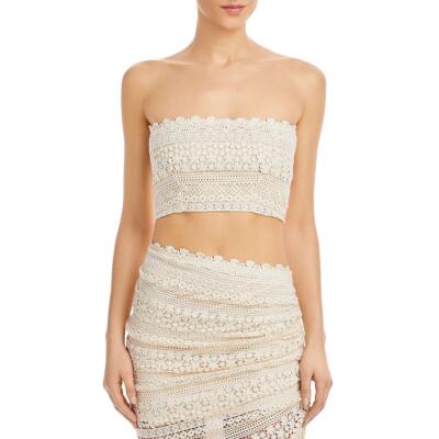 

Женский укороченный топ крючком Just BEE Queen Bali бежевого цвета со шнуровкой сзади  BHFO 3685, Natural