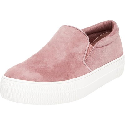 Steve Madden Womens Gills Suede Slip-On Sneaker Pink Size 6