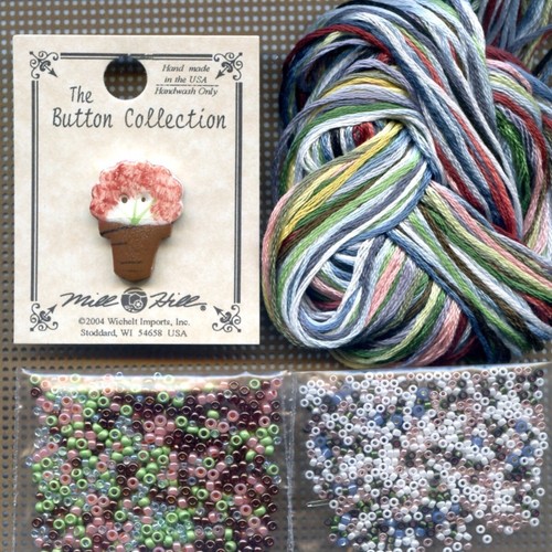 Tea Room Cross Stitch Kit Mill Hill 2013 Buttons & Beads Spring