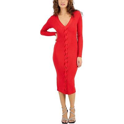 Женское вечернее платье-свитшот миди с блестками Guess Womens Celia BHFO 7699