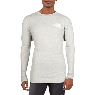 

Мужская серая хлопковая футболка с логотипом The North Face  BHFO 4372, Light grey heather, NF0A471K