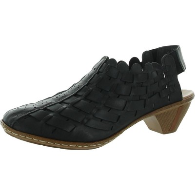 

Черные кожаные туфли на плоской подошве Rieker Sina 78 5.5 Medium (B,M) BHFO 1084, Nero/black